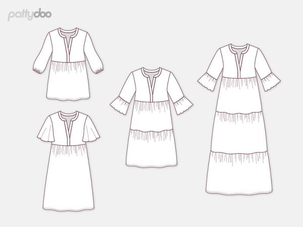 Schnittmuster Angel Kleid und Tunika by pattydoo
